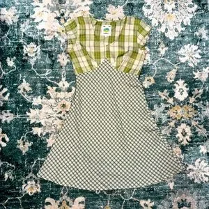 UNIF Dresses Unif Thyme Green Plaid Dress Poshmark